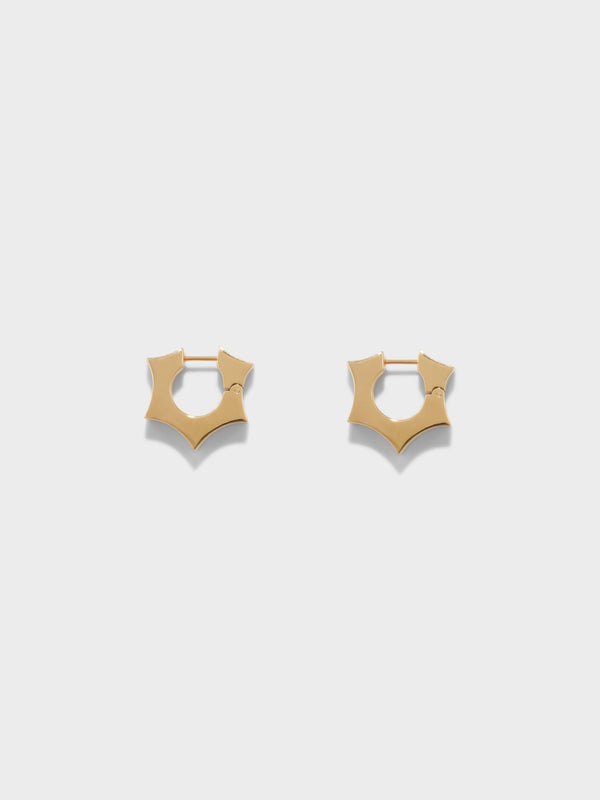 Aeyde | Parker 18kt Gold-Plated Hoop Earrings for Women | Luxury Materials | Handmade in Italy [x=50,y=50]