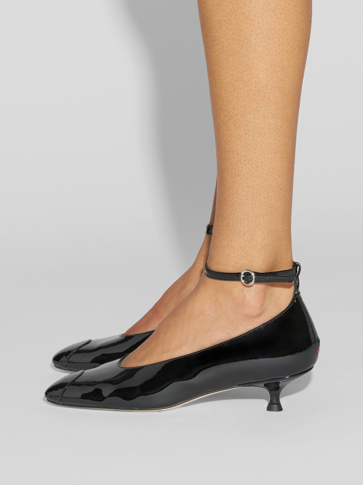 Priya Patent Almond-Toe Pumps