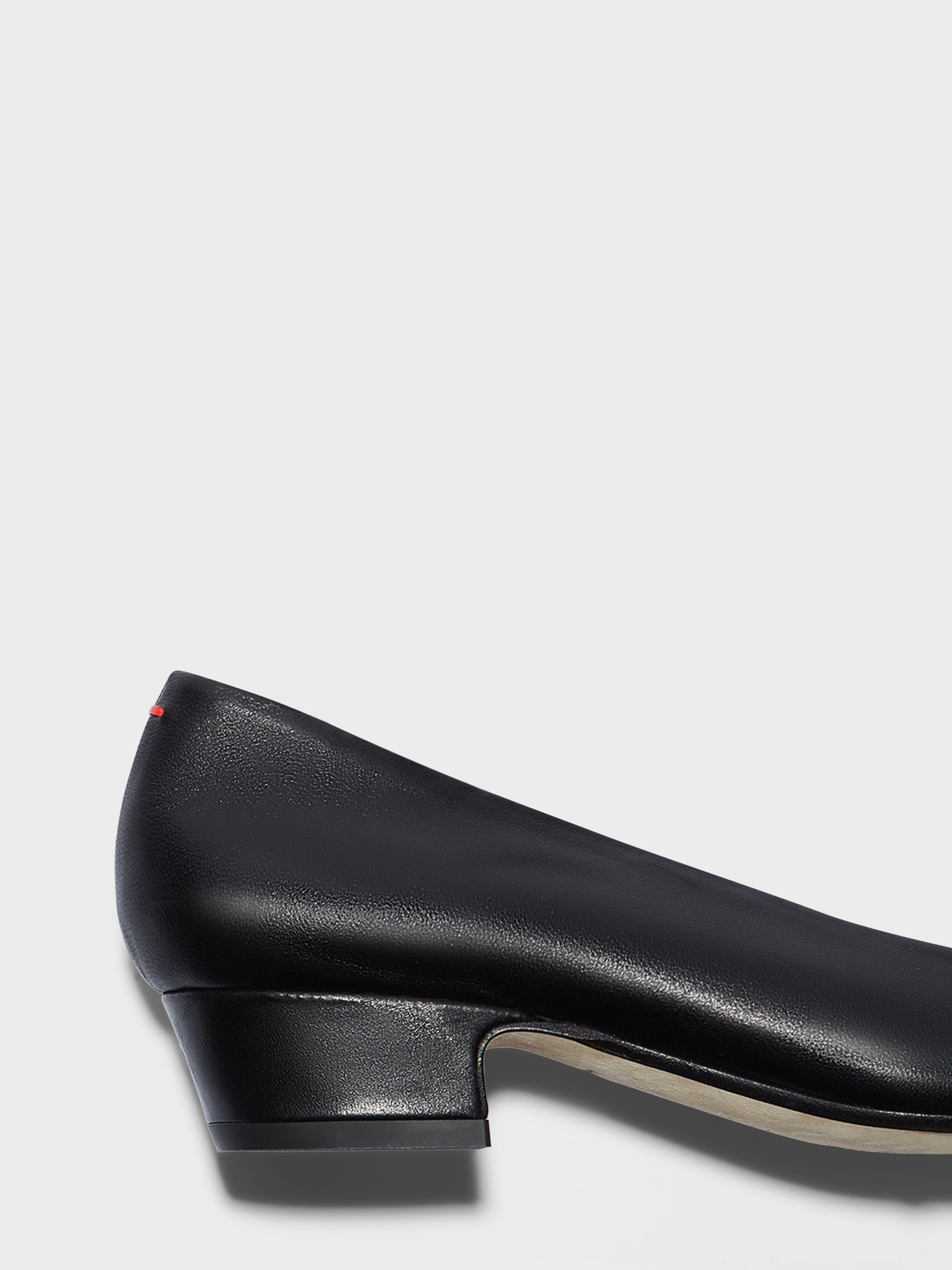 Aeyde | Rory Leather Pumps for Women | Black Nappa | Square Toe | Mid Heel | Heel Details