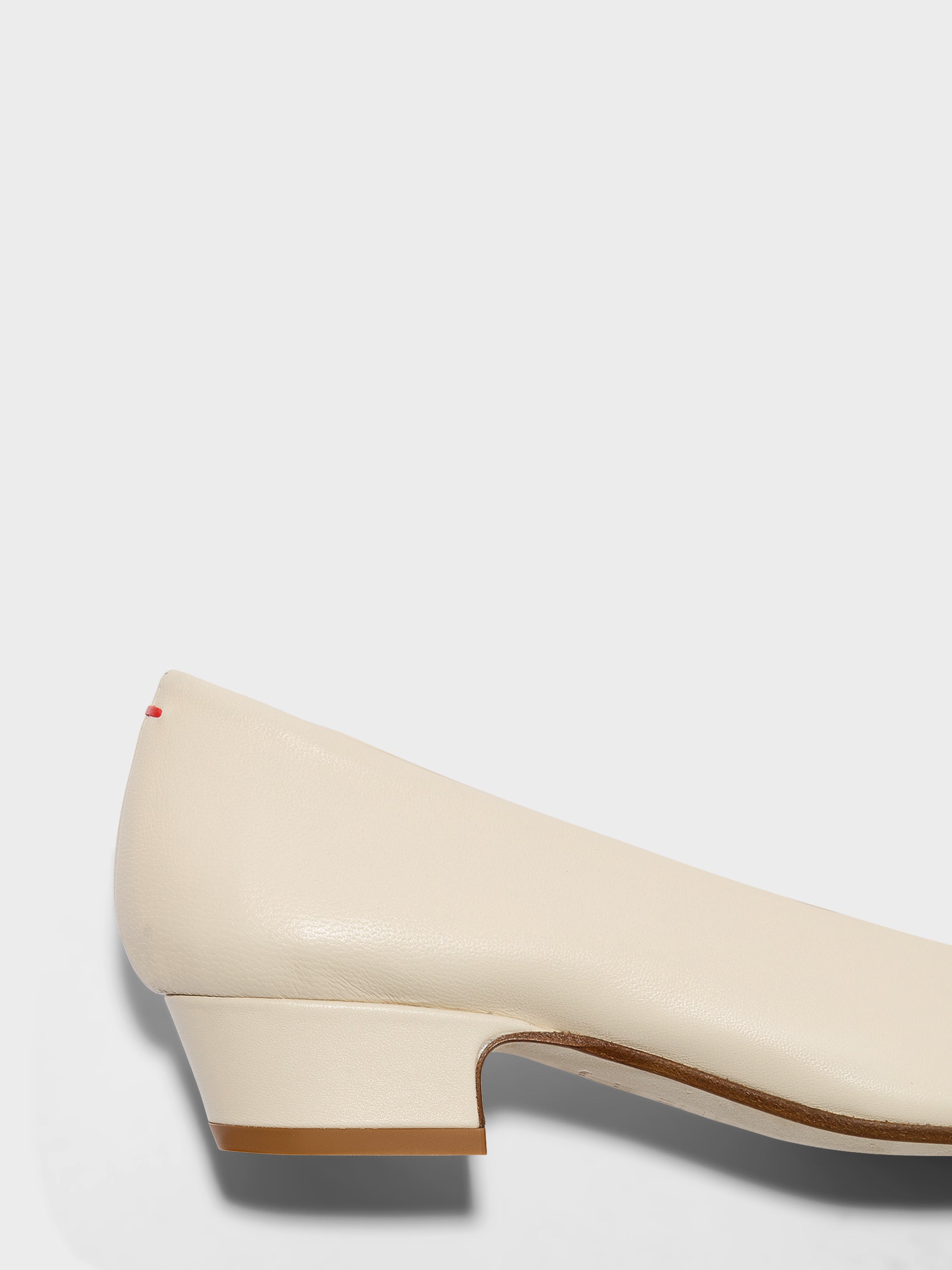 Aeyde | Rory Leather Pumps for Women | Creamy Nappa | Square Toe | Mid Heel | Heel Details