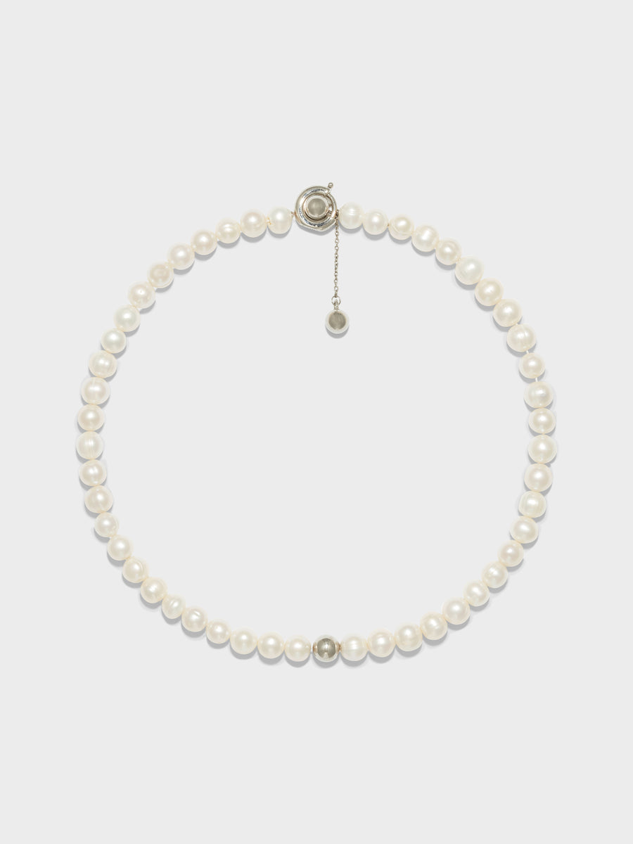 Sarin Pearl and Palladium-Plated Necklace