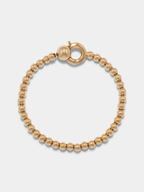 Aeyde | Sasha Ball Chain 18kt Gold-Plated Bracelet for Women | Luxury Materials | Handmade in Italy