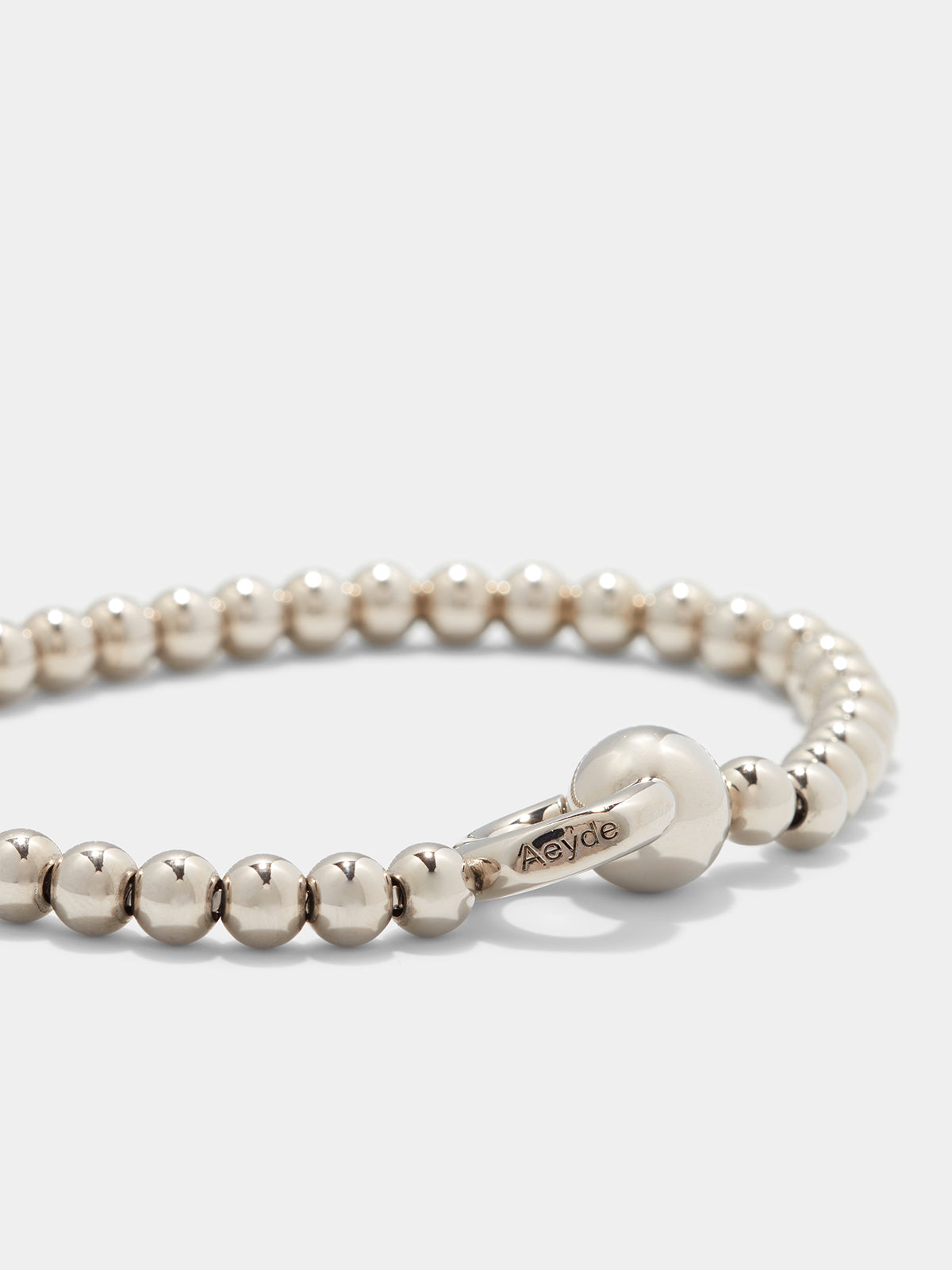 Aeyde | Sasha Ball Chain Palladium-Plated Bracelet for Women | Luxury Materials | Handmade in Italy | Material Details