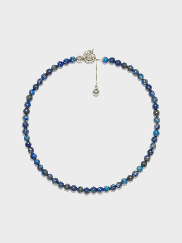 Aeyde | Saylor Lapis and Palladium-Plated Necklace for Women | Luxury Materials | Handmade in Italy