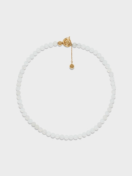 Aeyde | Saylor White Jade and 18kt Gold-Plated Necklace for Women | Luxury Materials | Handmade in Italy