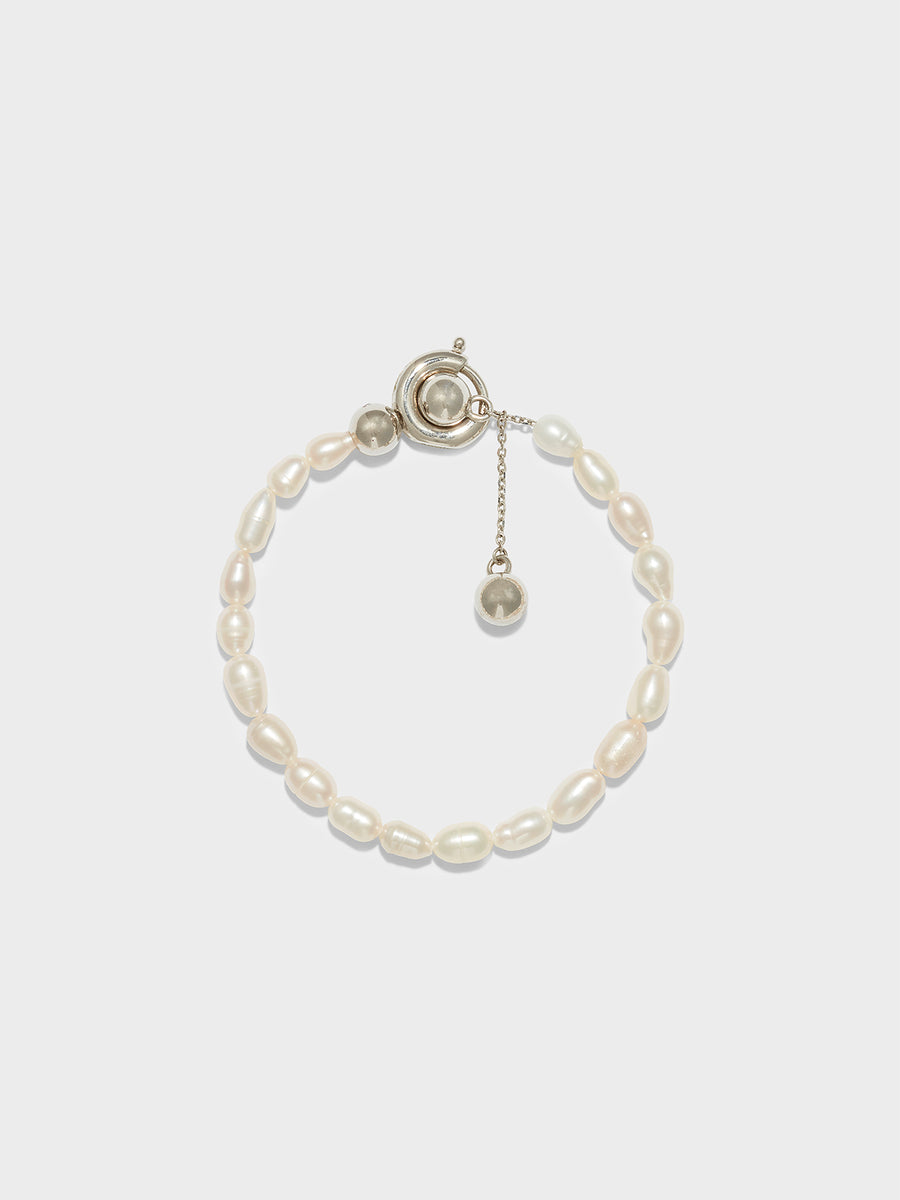 Seth Pearl and Palladium-Plated Bracelet