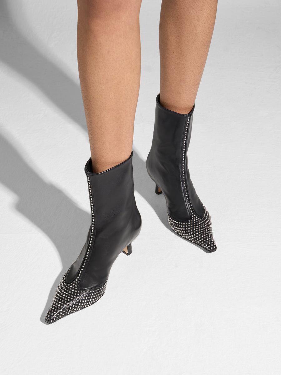 Sila Mini Stud Leather Boots