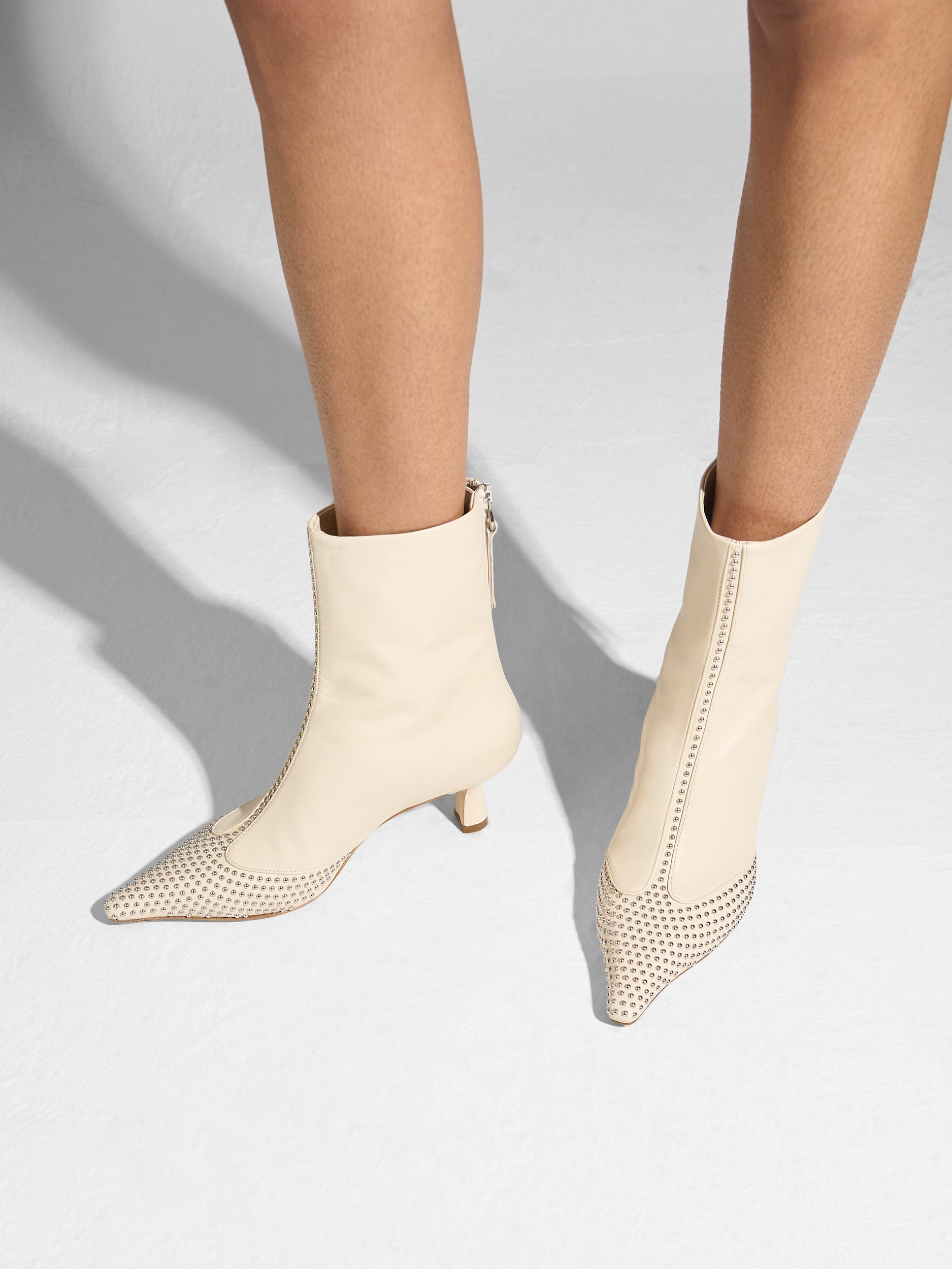 Sila Mini Stud Leather Boots - Image 2