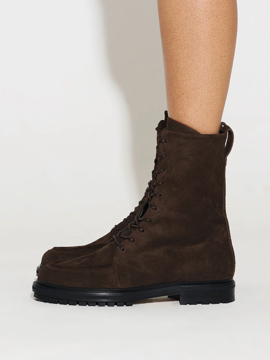 Tate Suede Lace-Up Ankle Boots