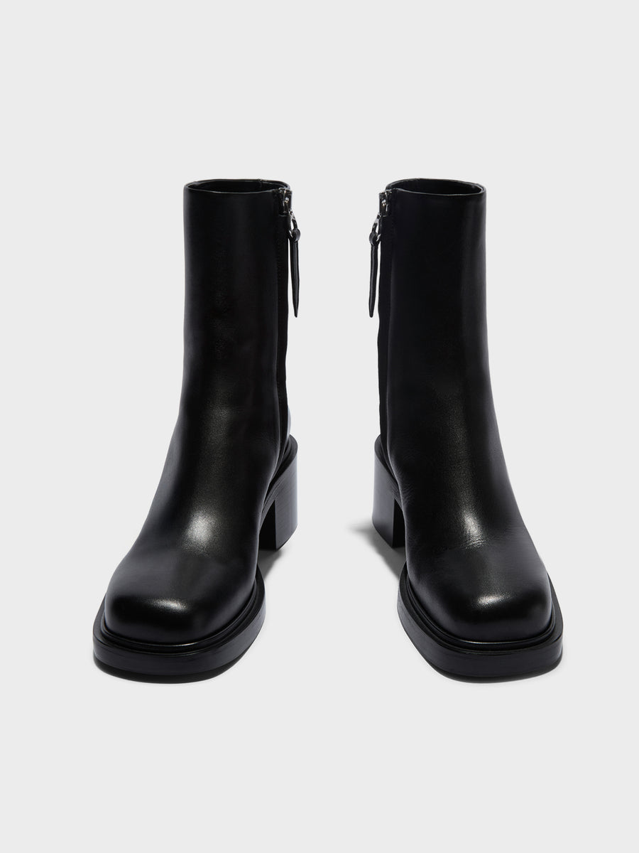 Teddy Block Heel Boots