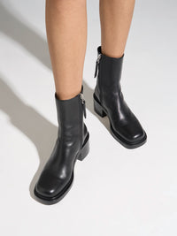 Teddy Block Heel Boots