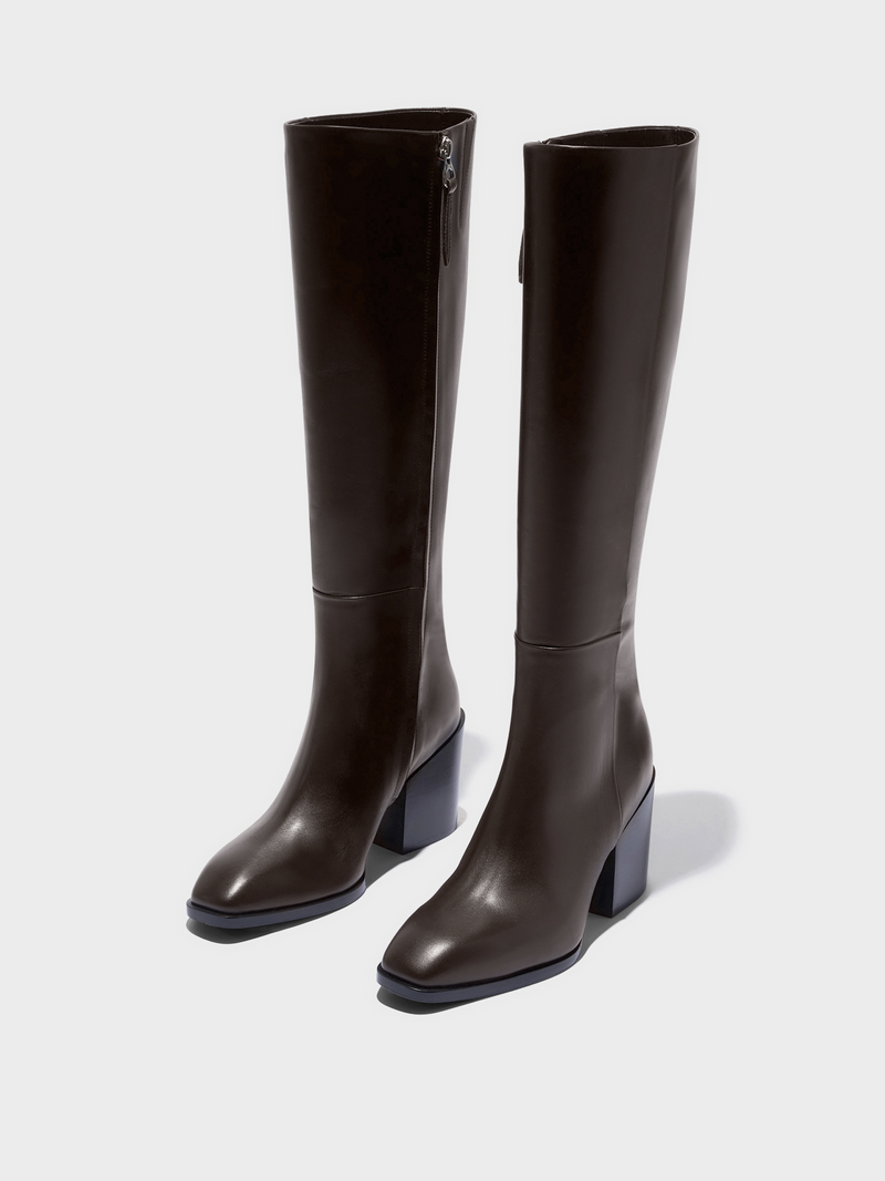 Teresa Leather Knee-High Boots