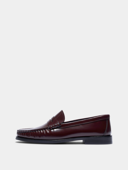 Aeyde | Terry Polido Leather Loafers Leather Flats for Women | Port Polido | Round Toe | Low Heel | Side View