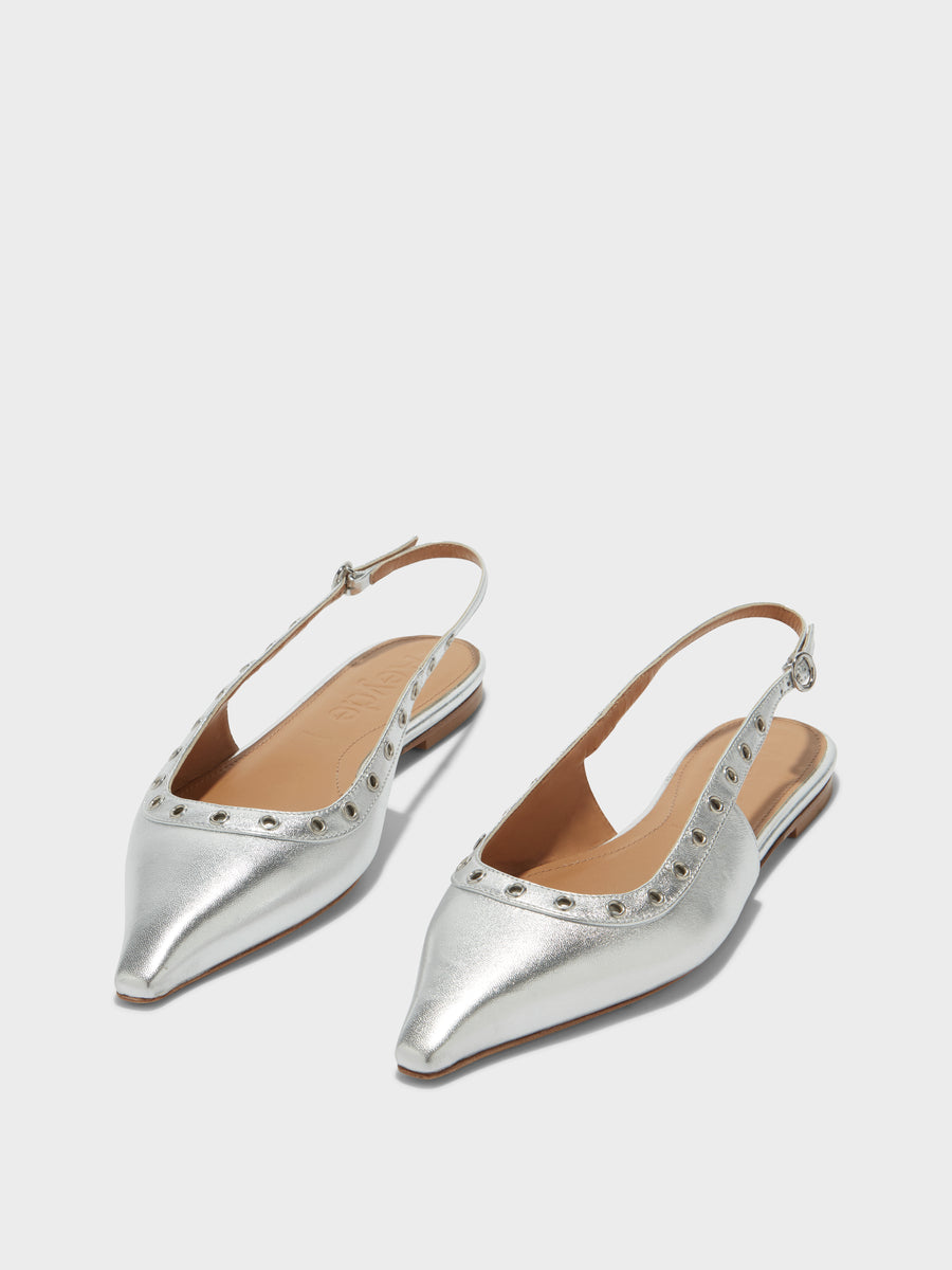 Tizia Leather Slingback Flats