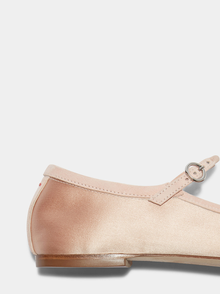 Uma Satin Toe-Cap Mary-Jane Flats