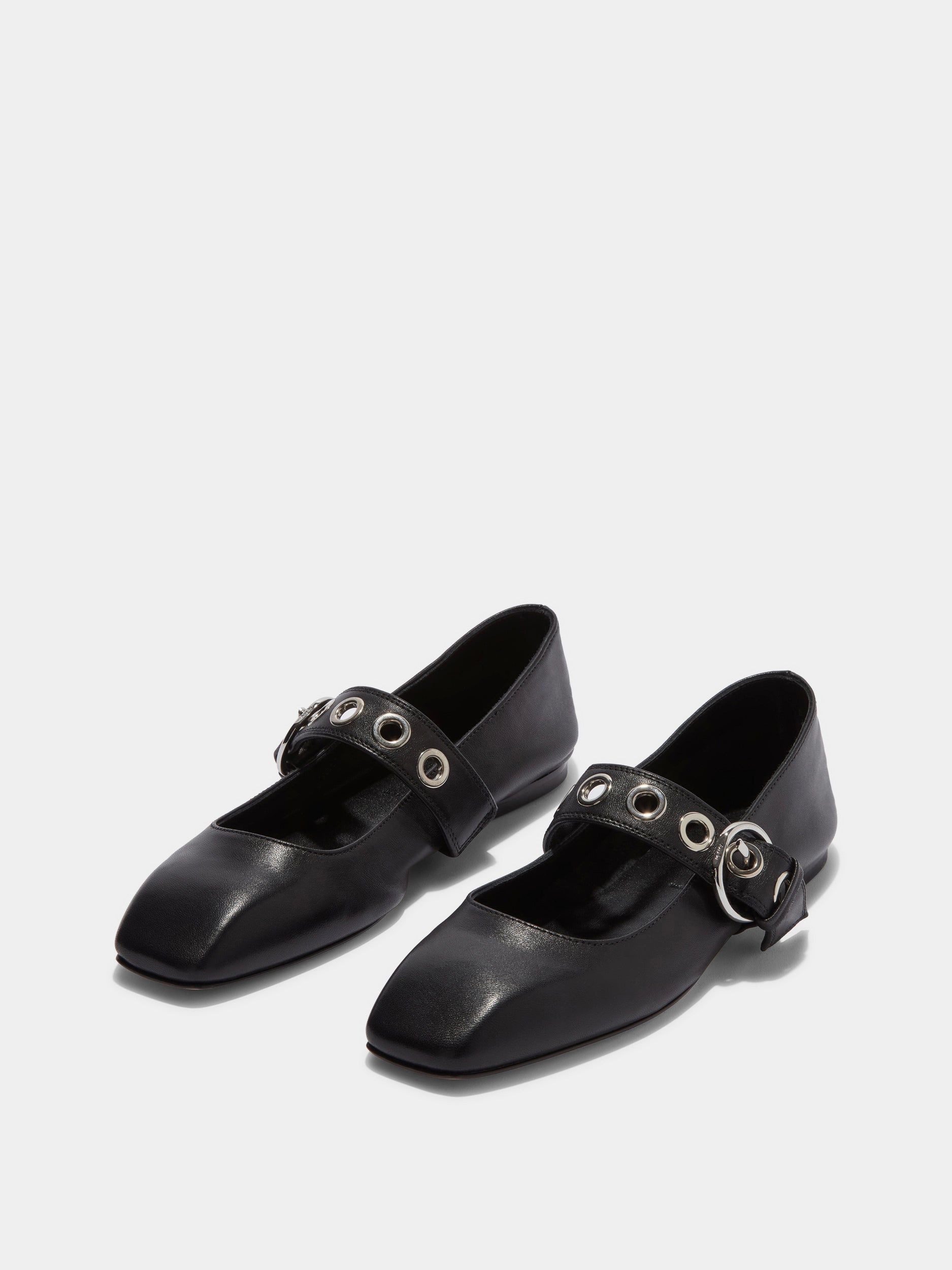 Uma Eyelet Leather Mary-Janes Flats - Image 2