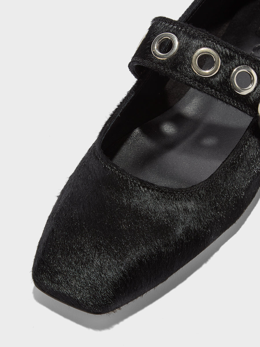 Uma Pony Hair Mary-Janes