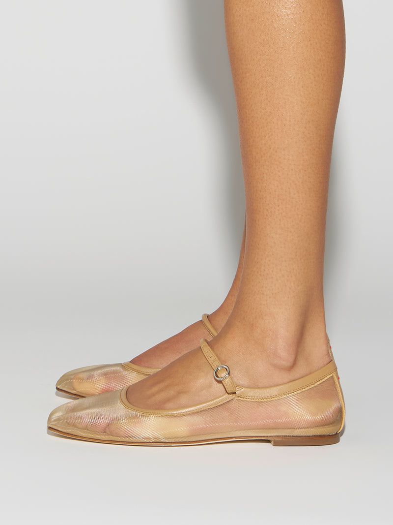 Uma Mesh Mary-Jane Flats