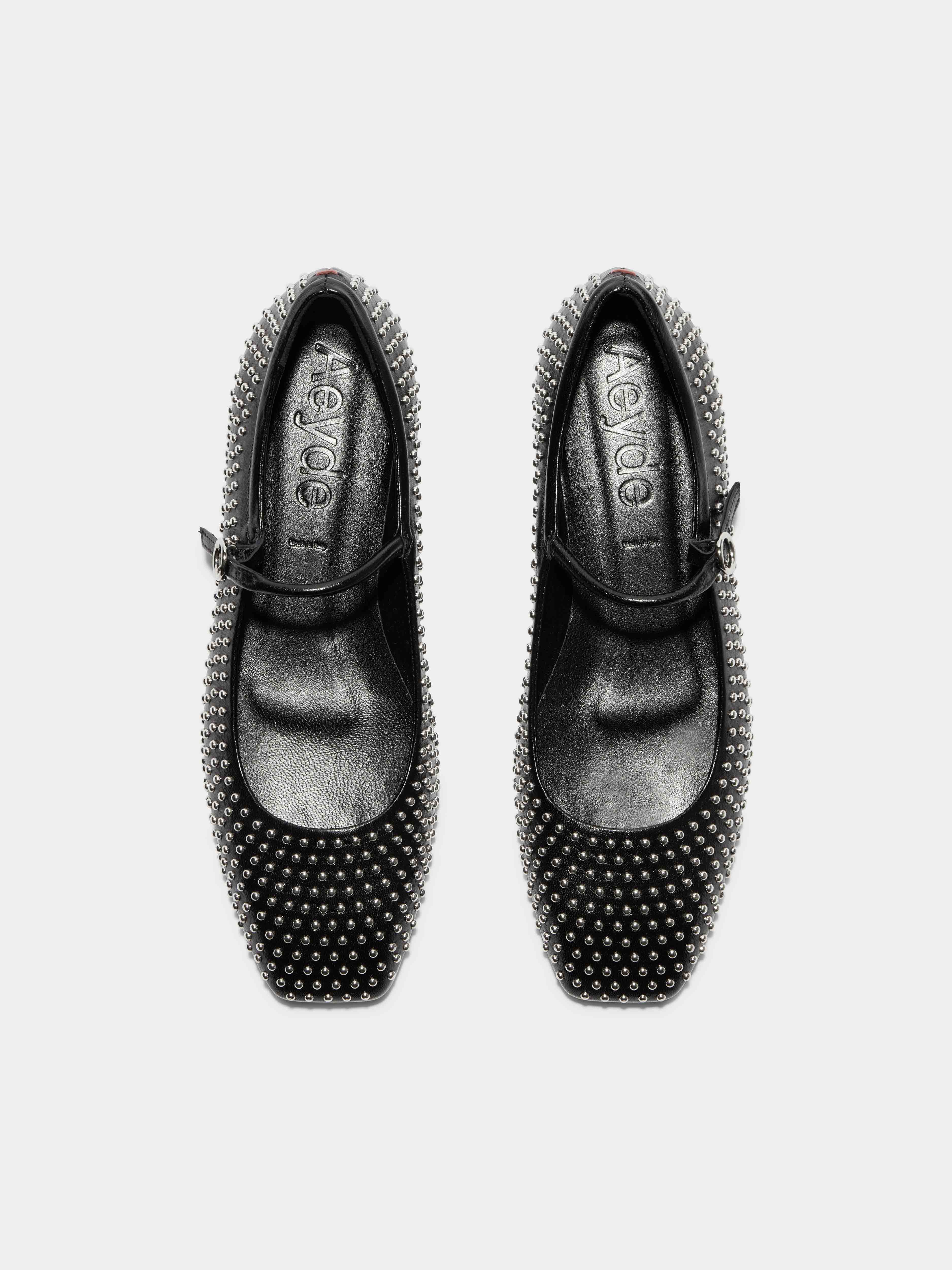 Uma Mini Stud Leather Mary-Jane Flats - Image 5