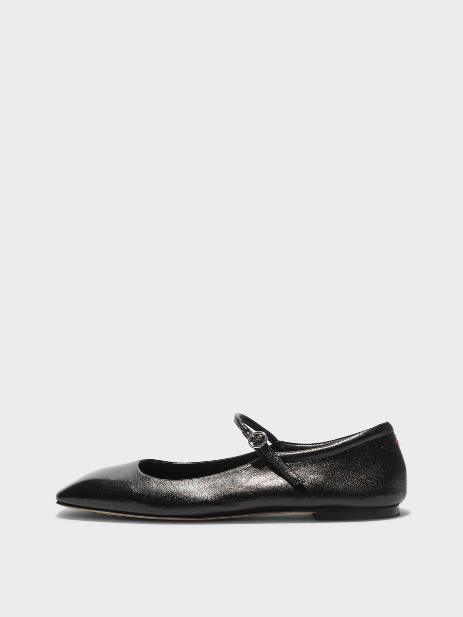 Uma Leather Mary-Jane Flats