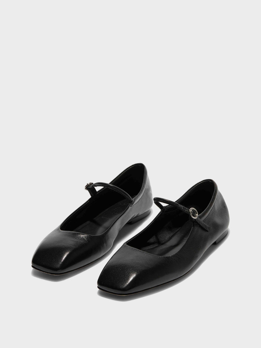 Uma Leather Mary-Jane Flats