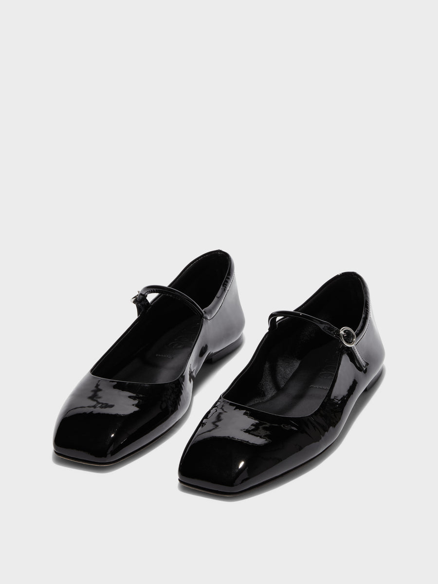 Uma Leather Mary-Jane Flats