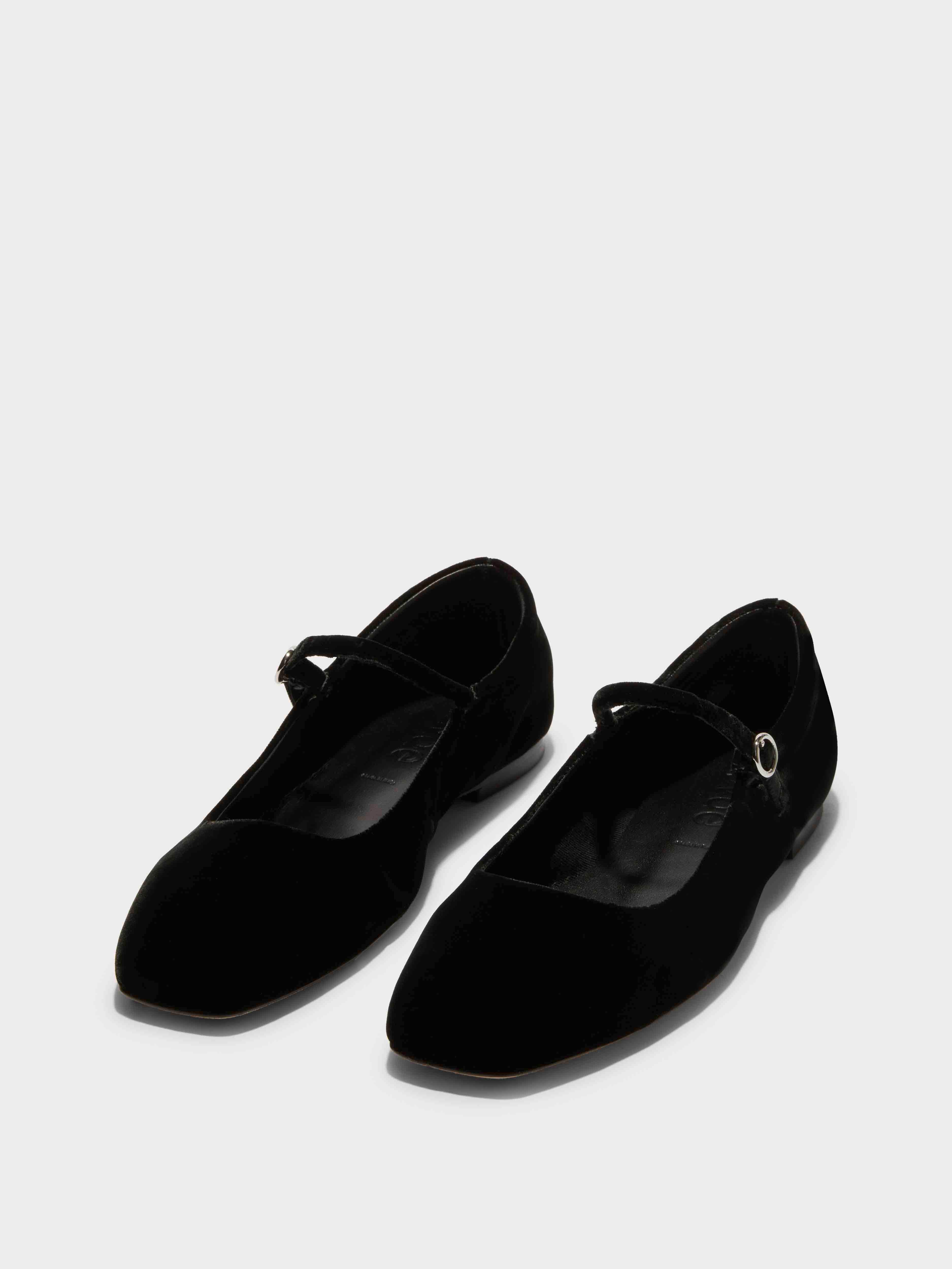 Uma Velvet Mary-Jane Flats - Image 2