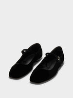 Uma Velvet Mary-Jane Flats - Image 2
