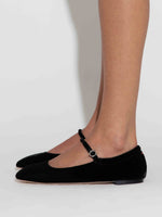 Uma Velvet Mary-Jane Flats - Image 6