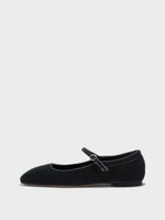 Uma Velvet Mary-Jane Flats - Image 1
