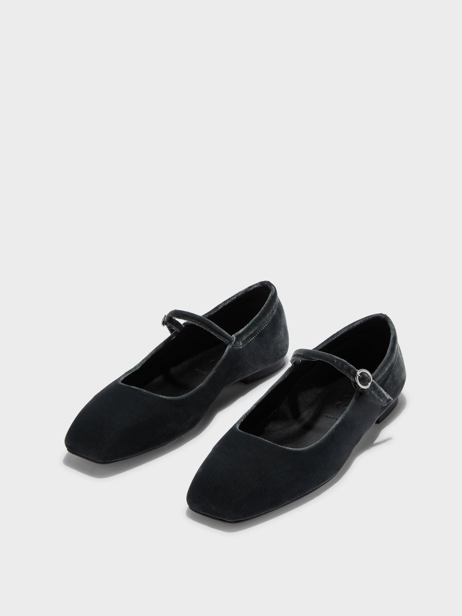 Uma Velvet Mary-Jane Flats