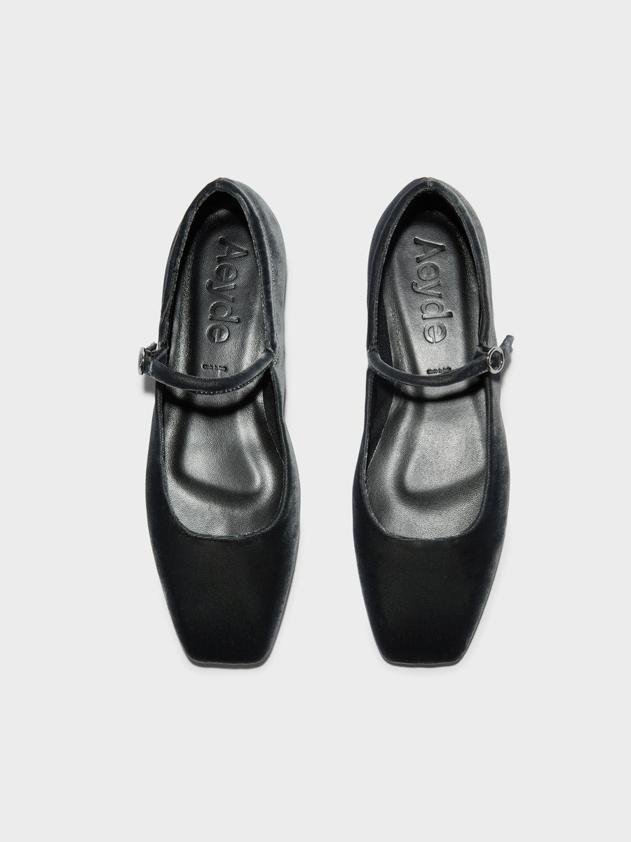 Uma Velvet Mary-Jane Flats