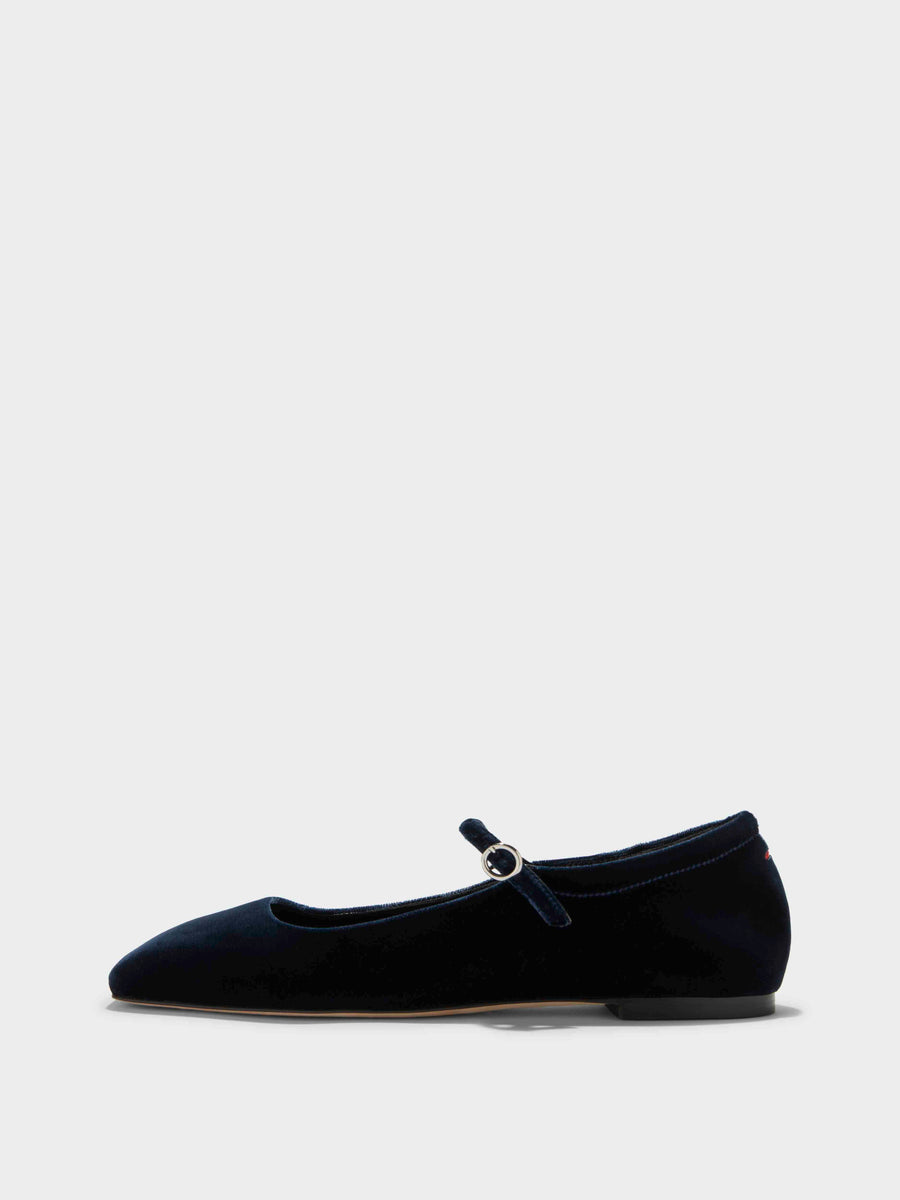 Uma Velvet Mary-Jane Flats