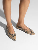 Betty Snake Print Ballet Flats - Image 2