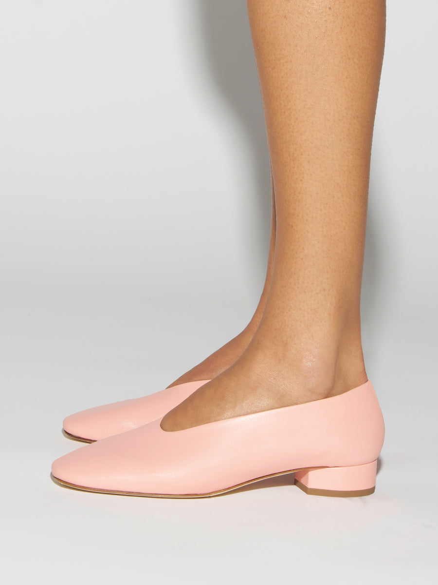 Aeyde | Delia Leather Flats for Women | Dusty Pink Nappa | Round Toe | Low Heel | How to Style