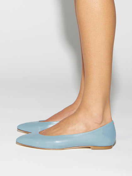 Aeyde | Ellie Leather Flats for Women | Glass Nappa |  | Flat Heel | How to Style
