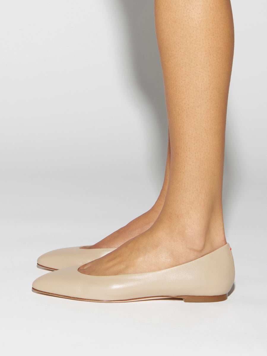 Aeyde | Ellie Leather Flats for Women | Sand Nappa |  | Flat Heel | How to Style