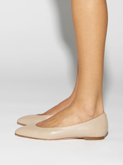 Aeyde | Ellie Leather Flats for Women | Sand Nappa |  | Flat Heel | How to Style
