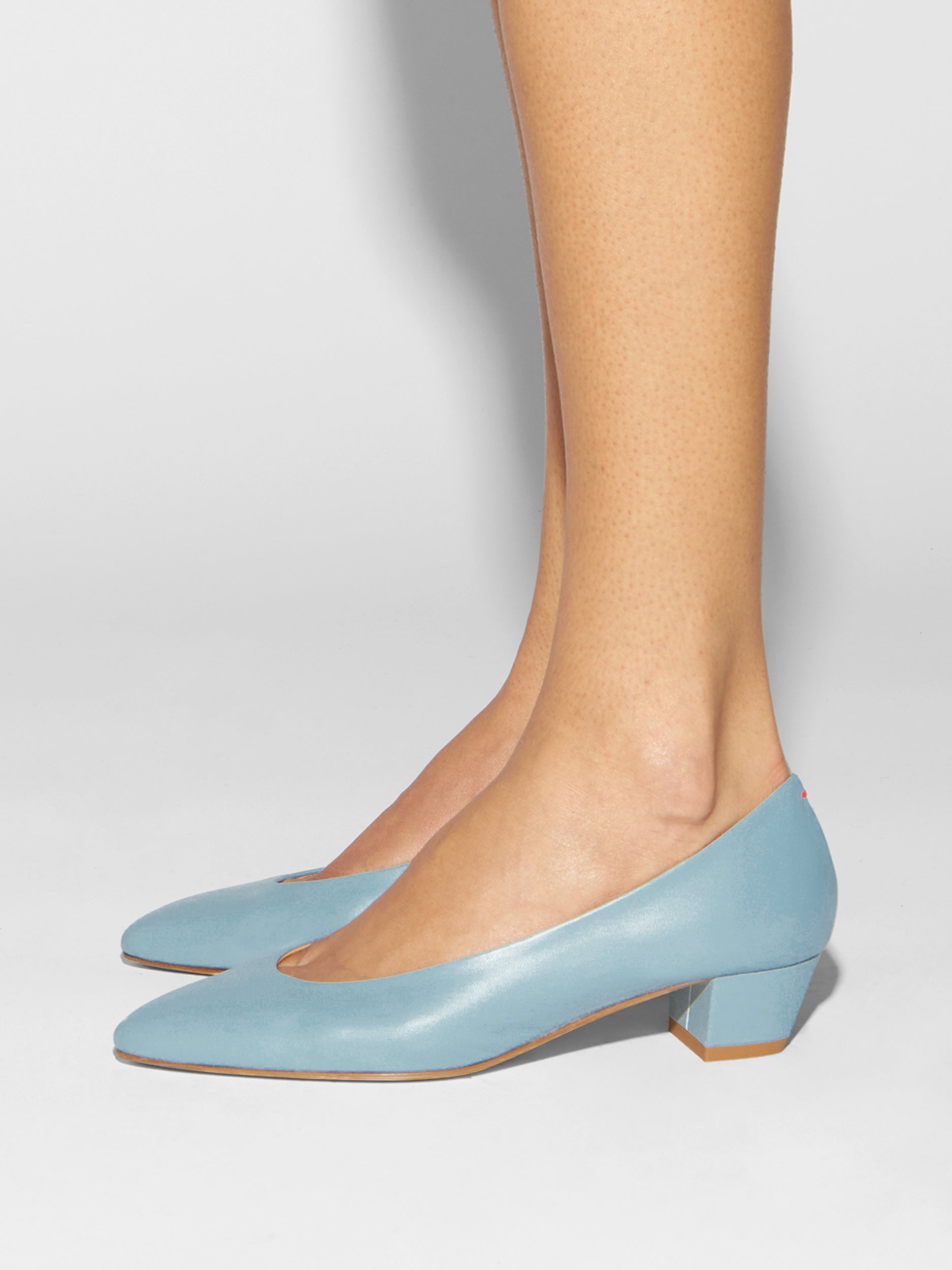 Aeyde | Helia Leather Pumps for Women | Glass Nappa |  | Mid Heel | How to Style