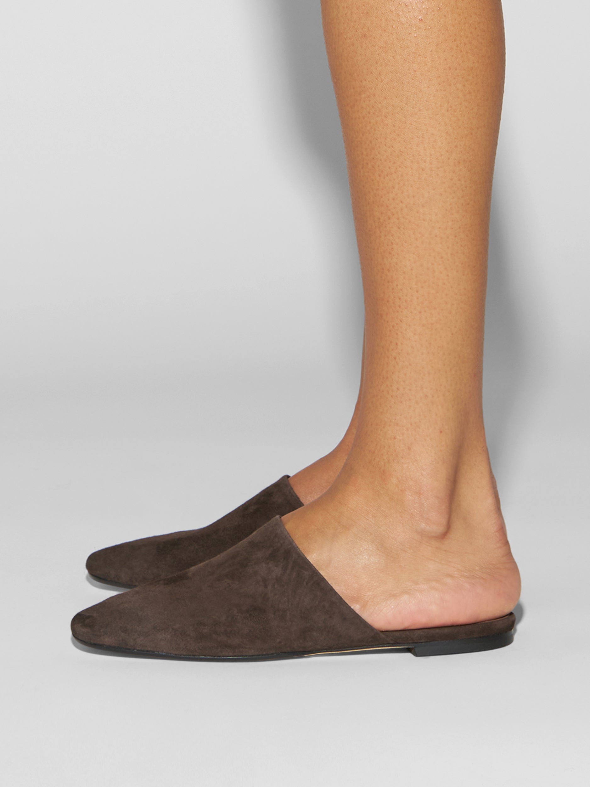 Aeyde | Rega Leather House Slippers for Women | Black Suede | Round Toe | Flat Heel | How to Style