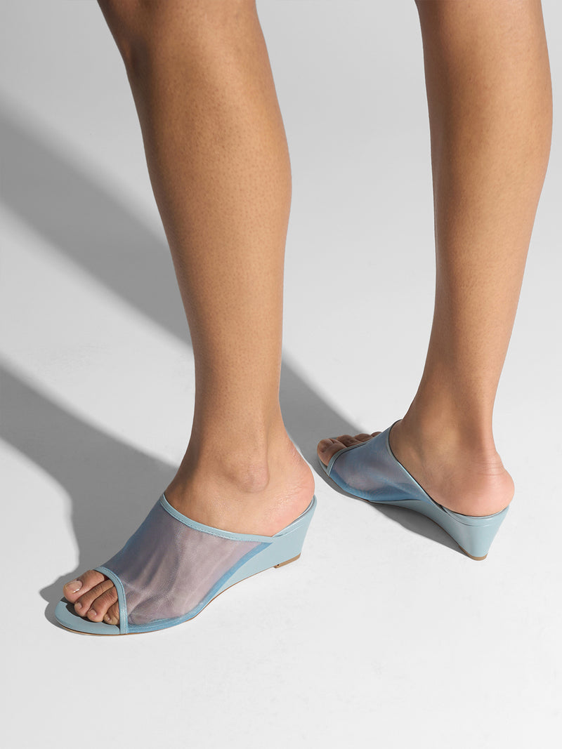 Suzanne Mesh Wedge Sandals