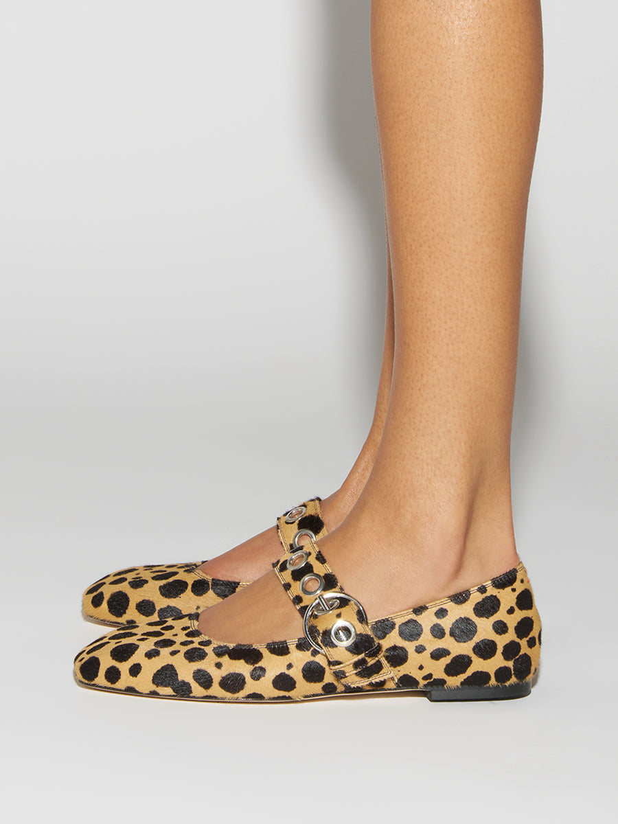 Uma Leopard Mary-Janes
