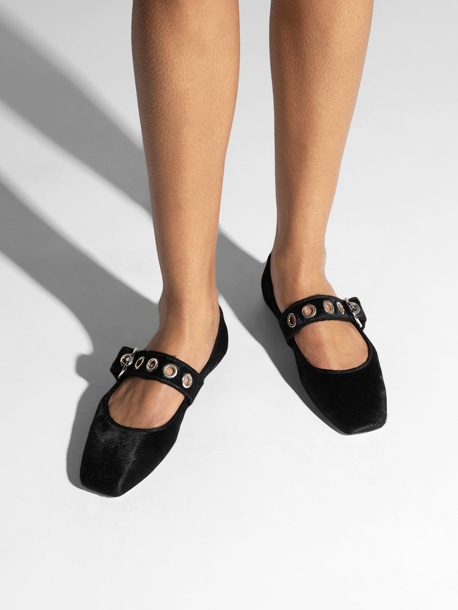 Uma Pony Hair Mary-Janes