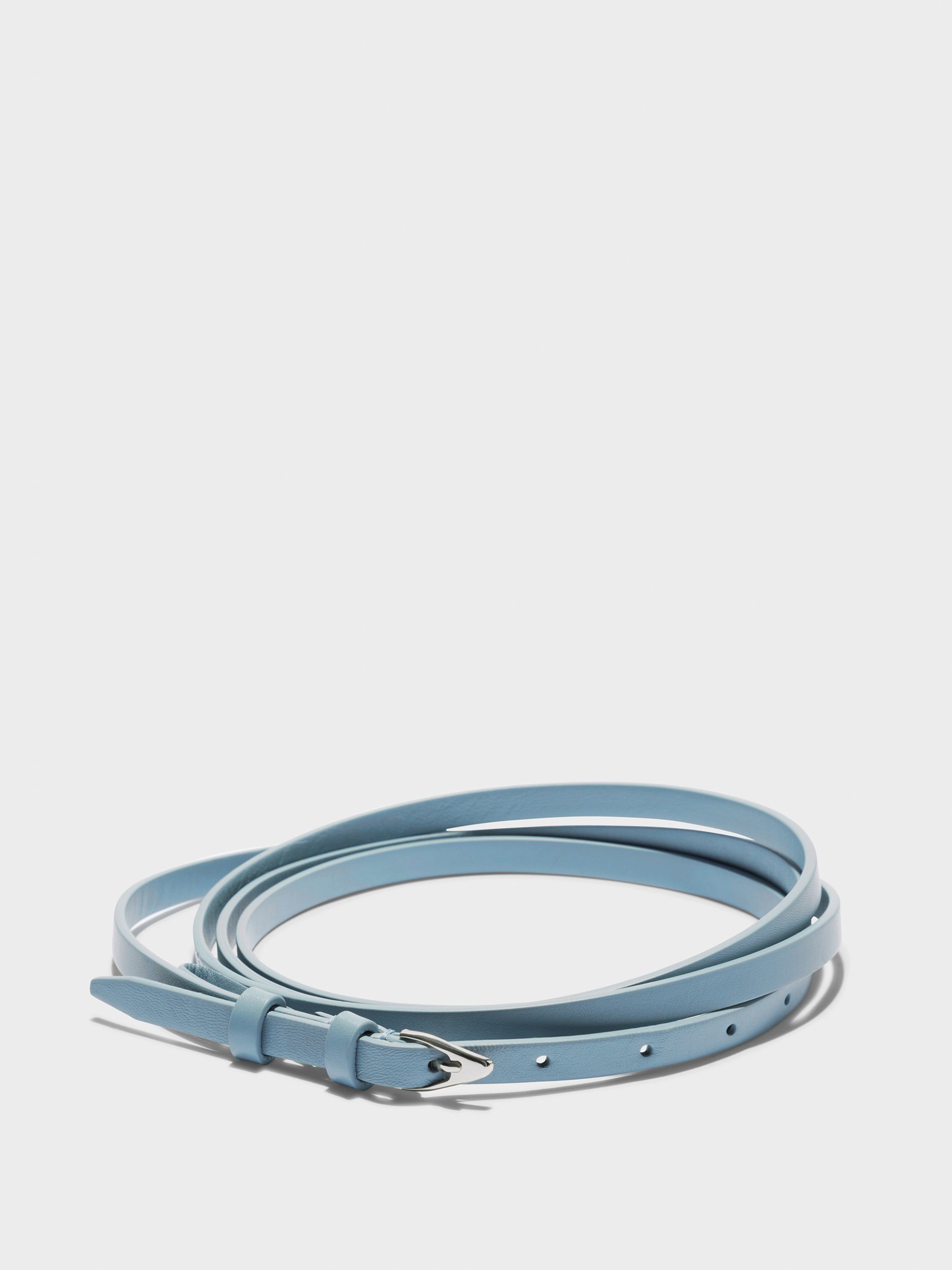 Aeyde | Ari Leather Belt for Women | Glass/Silver Nappa | Luxury Materials | Handmade in Italy