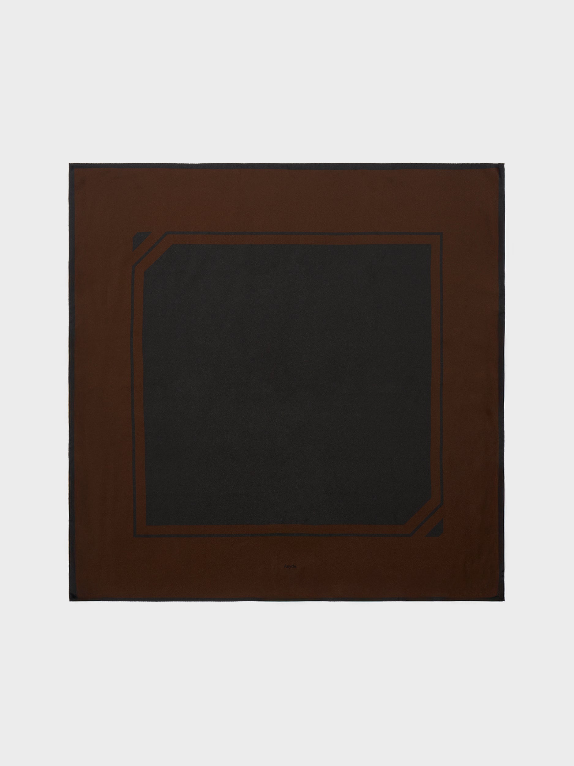 Aeyde | Sera Silk 90x90cm Scarves for Women | Moka/Black Silk | Luxury Materials | Handmade in Italy