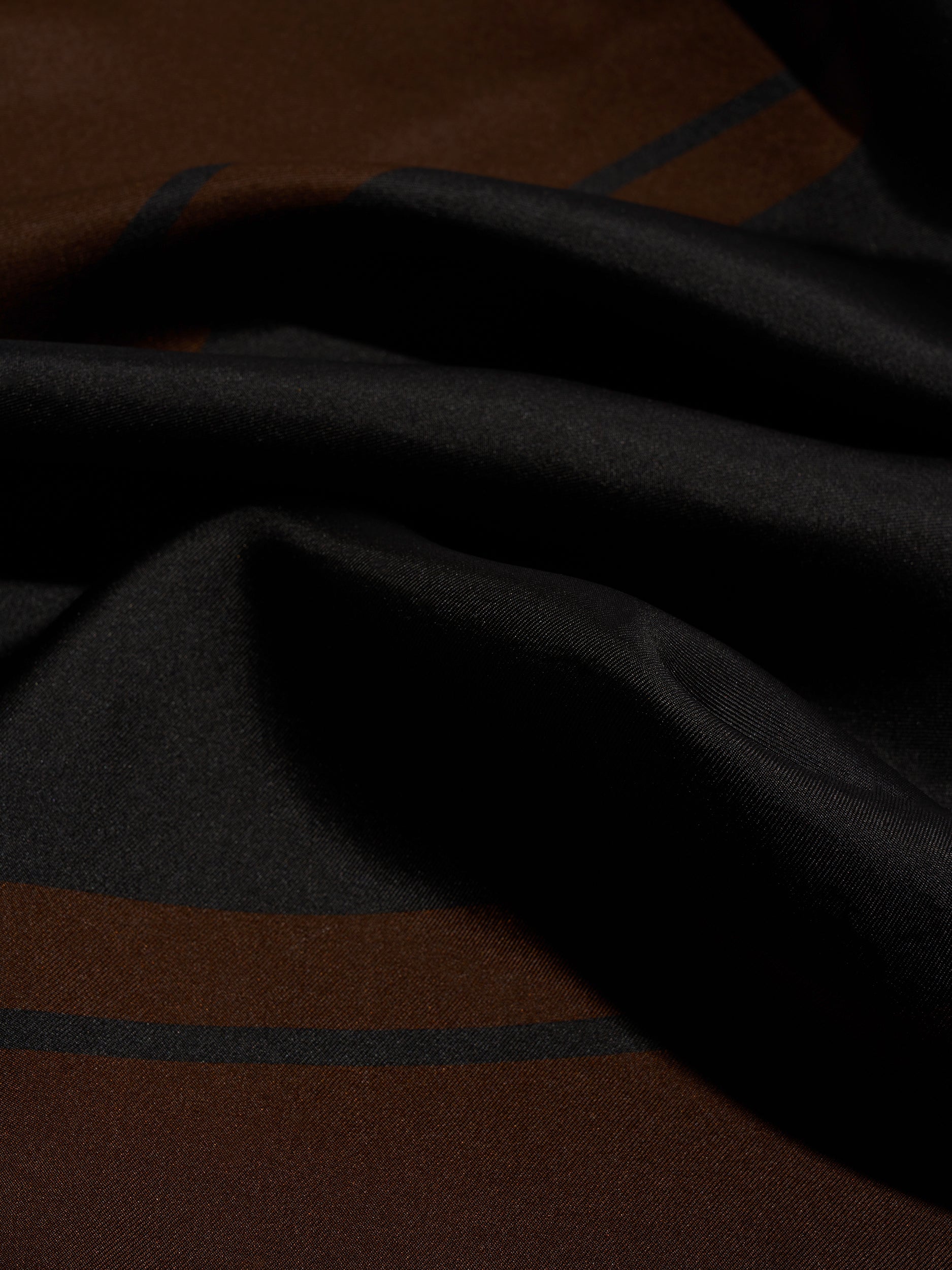 Aeyde | Sera Silk 90x90cm Scarves for Women | Moka/Black Silk | Luxury Materials | Handmade in Italy | Material Details