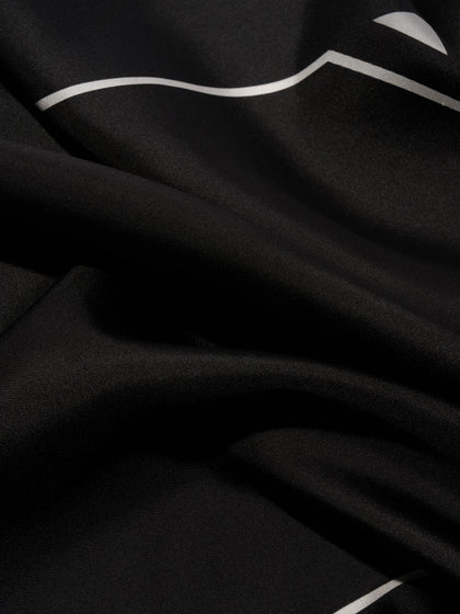 Aeyde | Soli Silk 60x60cm Scarves for Women | Moka Silk | Luxury Materials | Handmade in Italy | Material Details