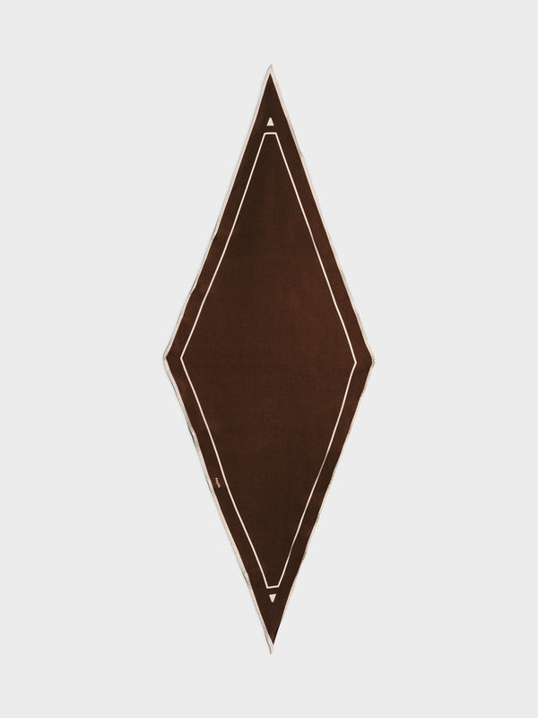 Aeyde | Soren Silk Scarf Scarves for Women | Moka Silk | Luxury Materials | Handmade in Italy