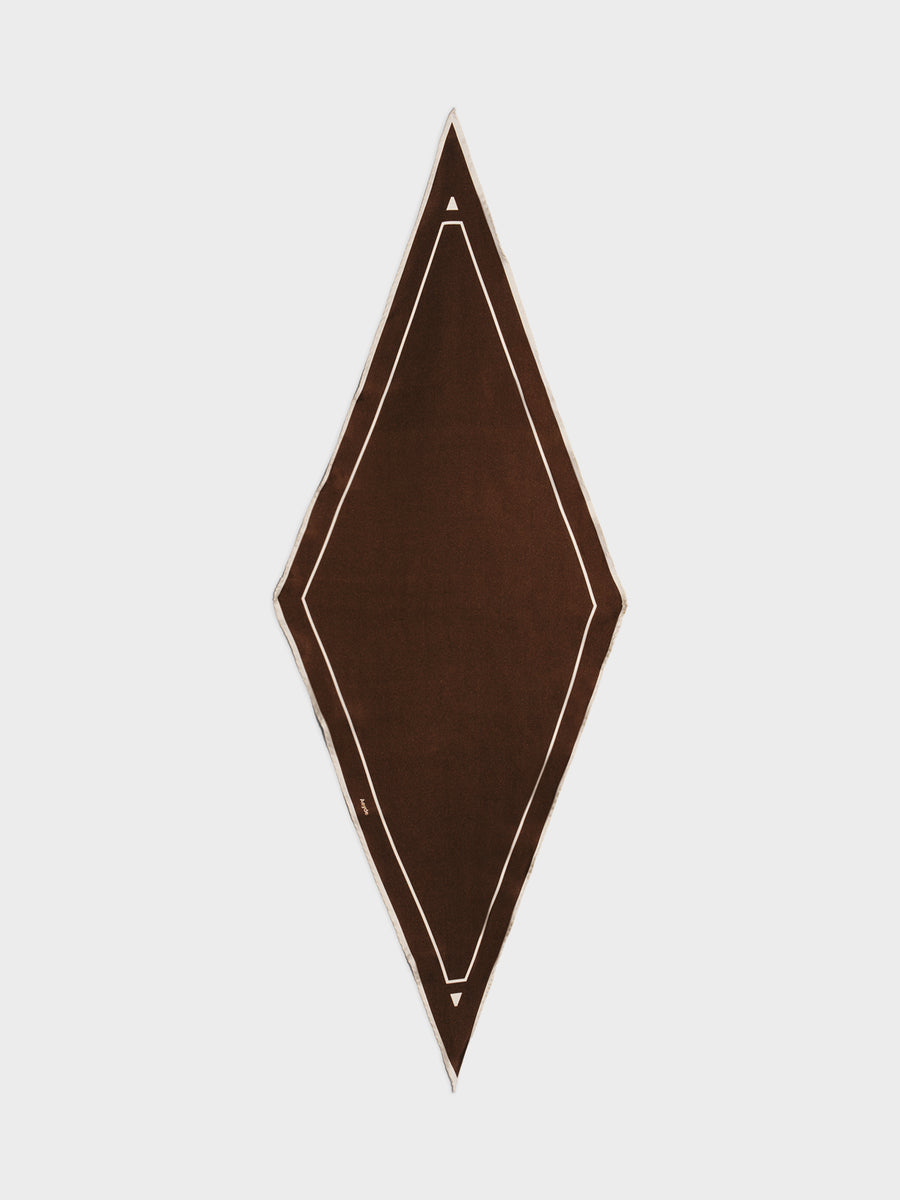 Aeyde | Soren Silk Scarf Scarves for Women | Moka Silk | Luxury Materials | Handmade in Italy