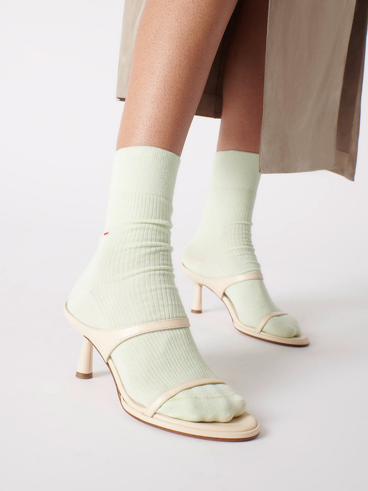 Aeyde | Jamie Cotton Socks Socks for Women | Acqua | Luxury Materials | Handmade in Italy | How to Style